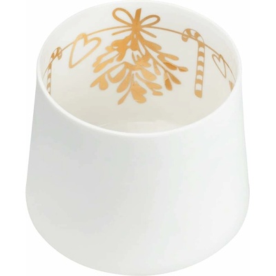 Räder Biely porcelánový svietnik MISTLETOE