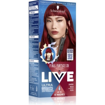 Schwarzkopf LIVE Ultra Brights or Pastel semi 026 Dark Red