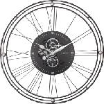 NeXtime Стенен часовник Roman Gear Clock 90, 5 см черно-сребрист (3260ZI)