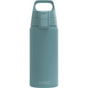 SIGG - Insulated drinking bottle - Thermos bottle Shield Therm One Morning Blue - carbonated drinks - leak-proof - dishwasher safe - BPA-free - 90% recycled stainless steel - gray blue - 0.5L - 6022.00