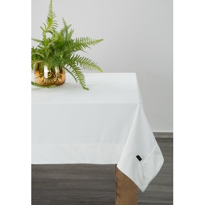 Takoy Bílý ubrus 145x220 cm ze sametového VELVETU s ozdobným lemem-HF-421124 | 145 x 220 cm
