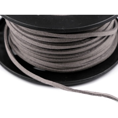 Řemínek imitace kůže 3mm/1m Barva: Šedá