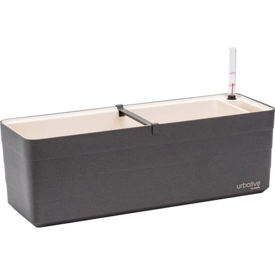 PLASTIA Berberis Samozavlažovací truhlík plast antracit slonová kost 60 x 20 x 20 cm 1909746029