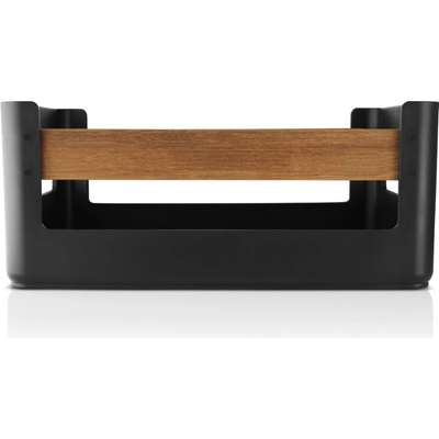 Kuchyňský organizér NORDIC KITCHEN 38 x 27 cm, černá, plast/bambus, Eva Trio