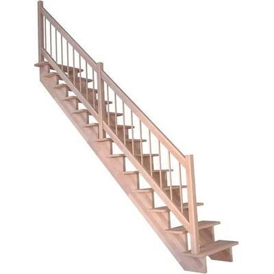 StarWood Schody Lindos bukové rovné 100cm otevřené design. dřev. zábradlí