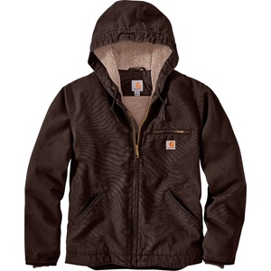 Carhartt Мъжко ежедневно яке Carhartt Washed Duck Sherpa Lined Jacket Casual jacket - Dark Brown (003-3005-0413)