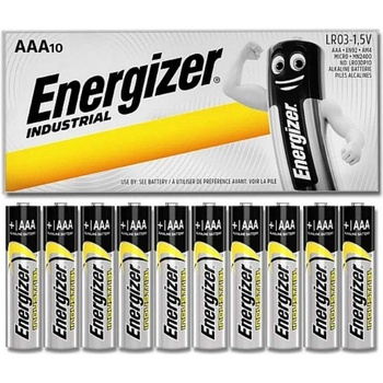 Energizer Батерия алкална Energizer Industrial LR03 (3408), AAA, 1.5V, 10бр (ENE3408)