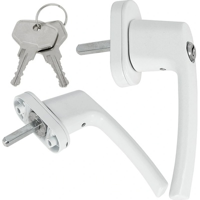 GEKO Okenní klika se zámkem, hliníková - K00215 – Zbozi.Blesk.cz