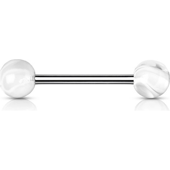 Šperky4U piercing do jazyka akrylát PJ01096-W