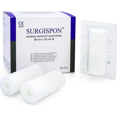 Surgispon Tampon 80 x 30mm 6 ks