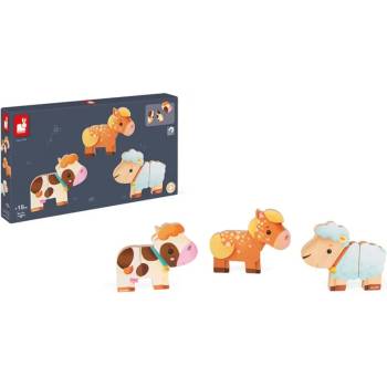 Janod Комплект Janod - Забавни магнити, ферма (J08058)