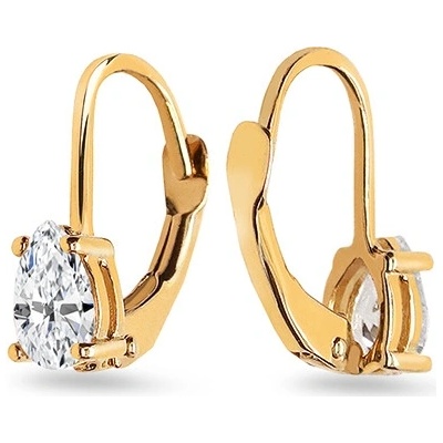 iZlato Forever zlaté dámske náušnice so zirkónom slza IZ25336