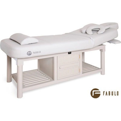 Pevné masážne lehátko s vyhrievaním Fabulo Spa Harmony 301 190 x 81 cm 58 kg svetlosivá