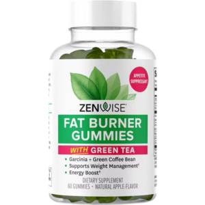 Zenwise Fat Burner Gummies | with Natural Thermogenics [60 желирани бонбони] Ябълка
