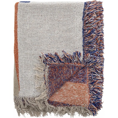 Bloomingville přehoz na postel z recyklovanej bavlny Clarita Orange 130 x 160 cm