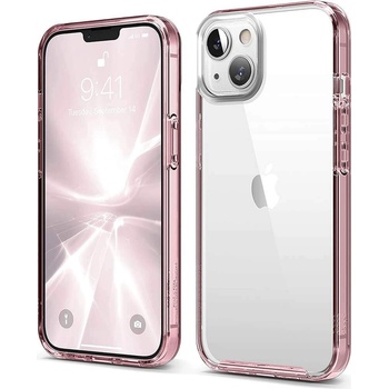 elago Hybrid Case - хибриден удароустойчив кейс за iPhone 13 (прозрачен-розов)