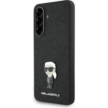 KARL LAGERFELD Fixed Glitter Ikonik Logo Metal Pin Case за Samsung Galaxy A56 - черен (3666339454487)