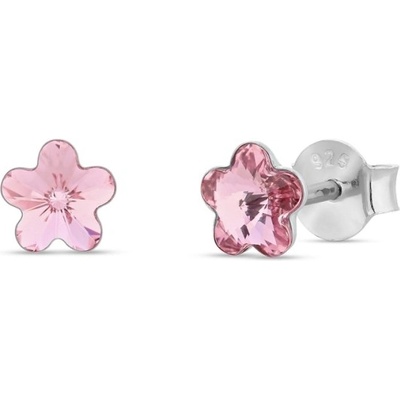 Spark Swarovski Elements Flower studs small K47446LR Light Rose