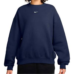 Nike Дамски пуловер Nike Women's Studio Fleece MW Oversize Crew Jumper - Midnight Navy / Sail (117-4038-0414)