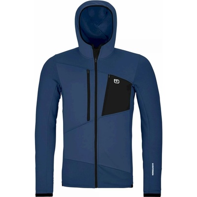 Ortovox Fleece Grid Hoody Men's Blue Nunatak