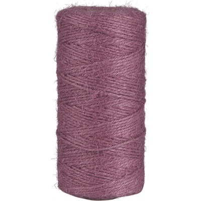 Ib Laursen Jutový provázek Dusty Violet 100 m, fialová barva, textil