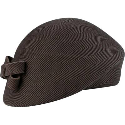 Fiebig Headwear since 1903 Dámská plstěná lodička hnědá se vzorem