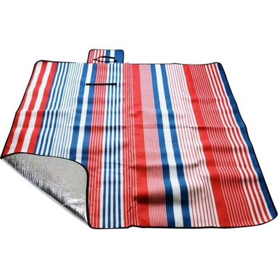 Calter Pikniková deka QUOD 1.5x1.3m pruhy modro-červené