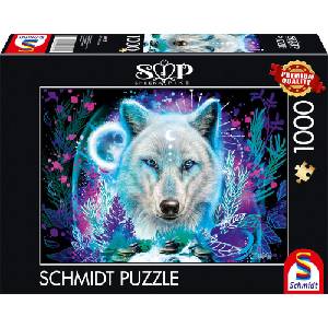 Schmidt Spiele Пъзел Schmidt от 1000 части - Неонов арктически вълк (58515)
