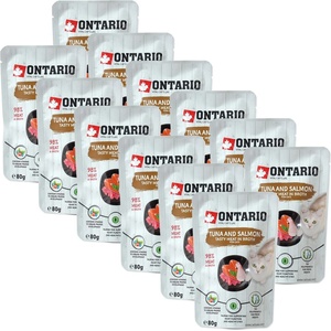 ONTARIO Онтарио Кот тон и сьомга 12 x 80 г