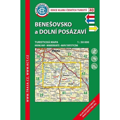 Trasa - KČT Turistická mapa - Benešovsko, dolní Posázaví, 9. vydání, 2022