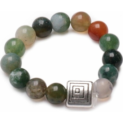 Nefertitis Achát indický prsten elastický NF22052