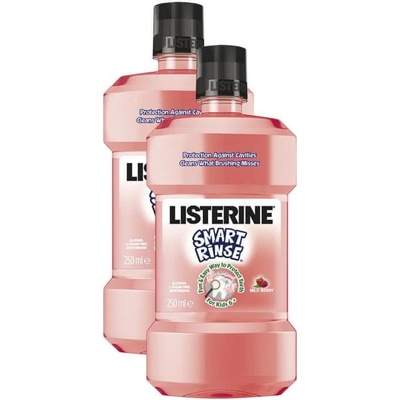 Listerine Ústna voda 2 x Smart Rinse Berry 250 ml
