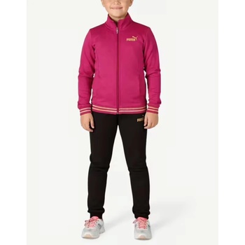PUMA Essentials+ Glitter Full-Zip Tracksuit Violet/Black