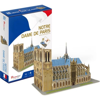 CubicFun 3D Пъзел Cubic Fun от 53 части - Катедралата Нотр Дам в Париж (C242h)