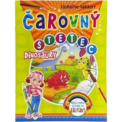 Čarovný štetec vyfarbovanie dinosaurov
