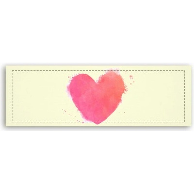 Fotoobraz 150x55 cm panorama watercolor heart