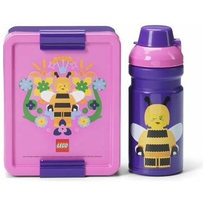Lego Storage Bee svačinový set láhev a box fialový