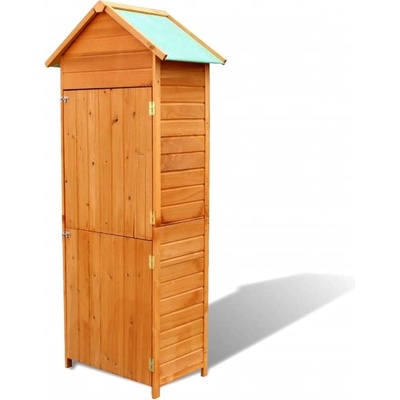 Градински шкаф за съхранение, кафяв, 42, 5x64x190 см