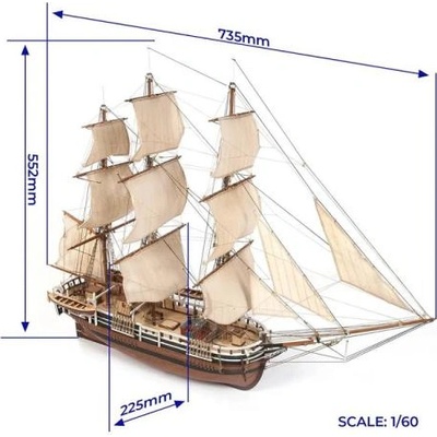 Occre Essex 1: 60 комплект