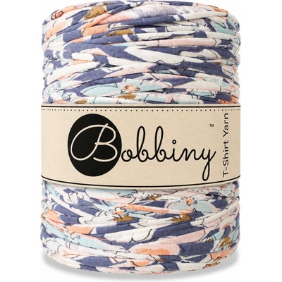 Bobbiny T-shirt yarn Bobbiny - T-shirt yarn: Pastelový květinový (modrá, meruňková, bílá)