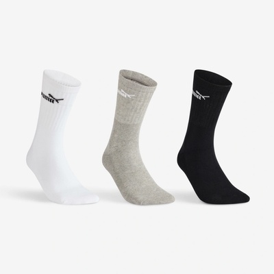Puma detské vysoké tenisové ponožky 3 páry biele/sivé/čierne