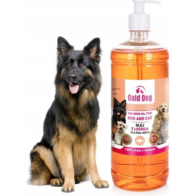 Gold Dog lososový olej pro psy a kočky 1000 ml