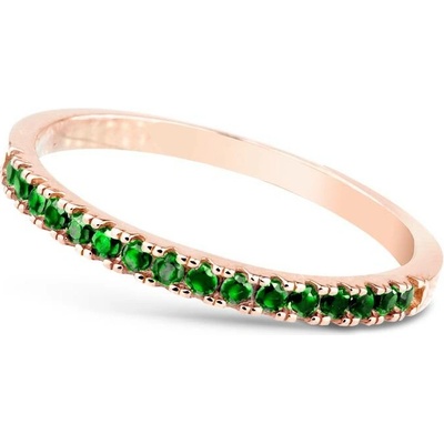 Cutie Jewellery gold dámský prsten Z6484 1670 ze zlata se zirkony Růžová Zelená