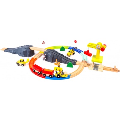 Aga4Kids Drevená vláčikodráha DS5645 33 dielov