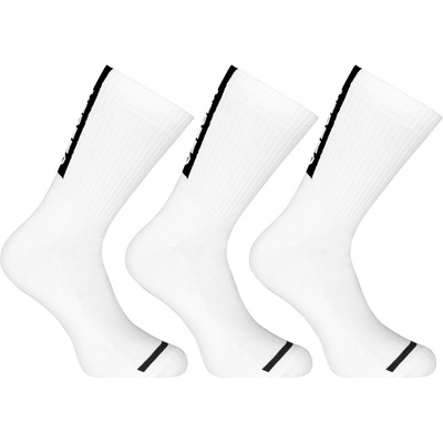 Nedeto 3PACK ponožky športové vysoké 3NOB2 biele