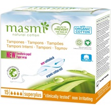 Masmi Tampóny z organickej bavlny Super Plus 15 ks