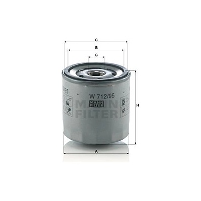 MANN-FILTER Olejový filtr W 712/95 | Zboží Auto