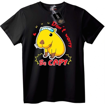 NOONEBRAND Тениска Don't Worry Be CAPI - 3XL, White