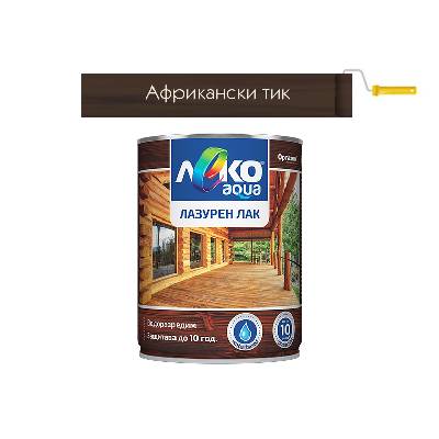 ЛАЗУРЕН ЛАК 700мл ЛЕКО aqua АФРИКАНСКИ ТИК (12-100676)