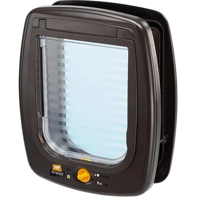 Ferplast Swing 9 - Вратичка за вграждане за котки и кучета с магнит, 26, 2 x 10, 2 x h 31, 2 см. кафява